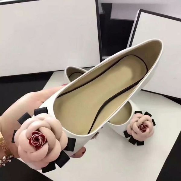 

подлинный box] роскошная новые женщины loafres flat насосов овчина платье camellia design party slip-on обуви обувь размер 35-40, Black