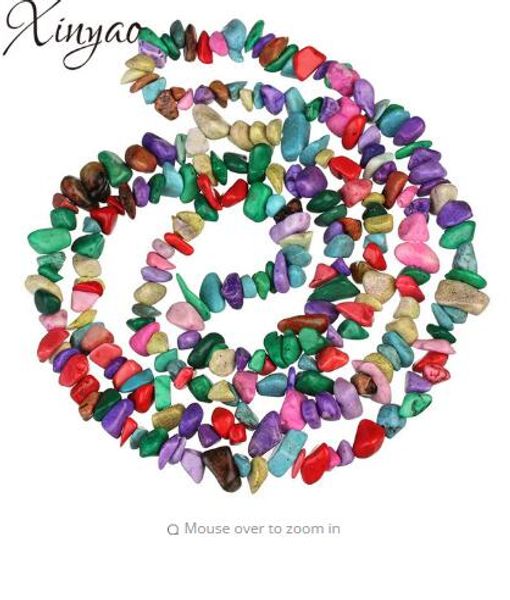 

5-8mm 1strand approx.80cm/31.5" natural gem and semi precious stone beads irregular gravel spacer loose beads f1802, Bronze;silver