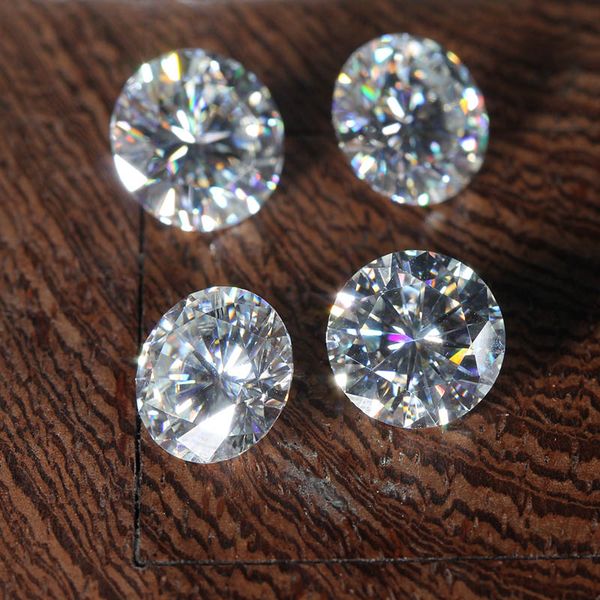 

3.0mm super white loose moissanite diamond vvs grade f color, Black