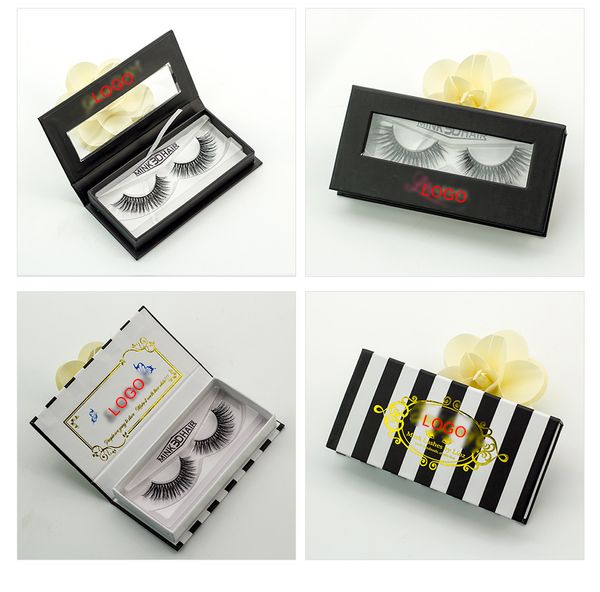 

customized mink lashes box false eyelahses package with your logo