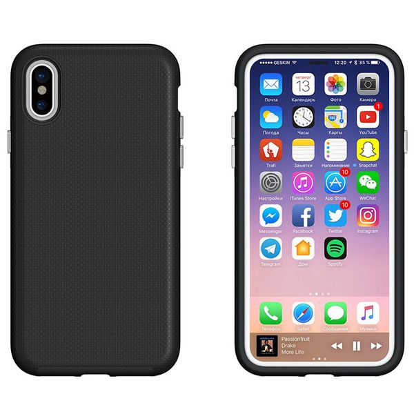 

2018 anti skid for samsung galaxy s9 plus case football grain pc+tpu hydrid protective cover for goophone x designer phone case