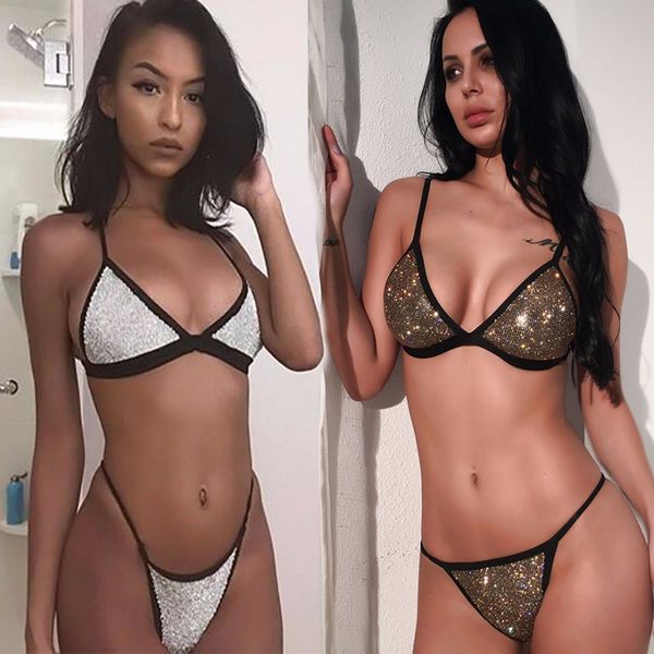 

stage wear women's silver dancewear bikini costume show performance clothing nightclub bra thongs outfit dancing singer dnv10021, Black;red