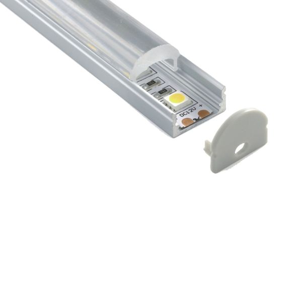 50 x 2 m Sätze/Los, 60-Grad-Eckform-LED-Aluminium-Profilkanal, gewölbter LED-Strangpressprofil aus Aluminium für montierte Deckenleuchte