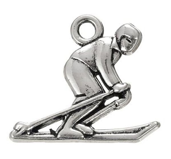 

skier sports love charms for jewelry making other customized jewelry, Bronze;silver