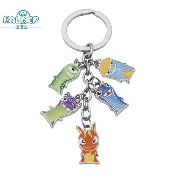 

halder cartoon slugterra cosplay metal pendant keychain anime key chains car keyring decoration, Silver