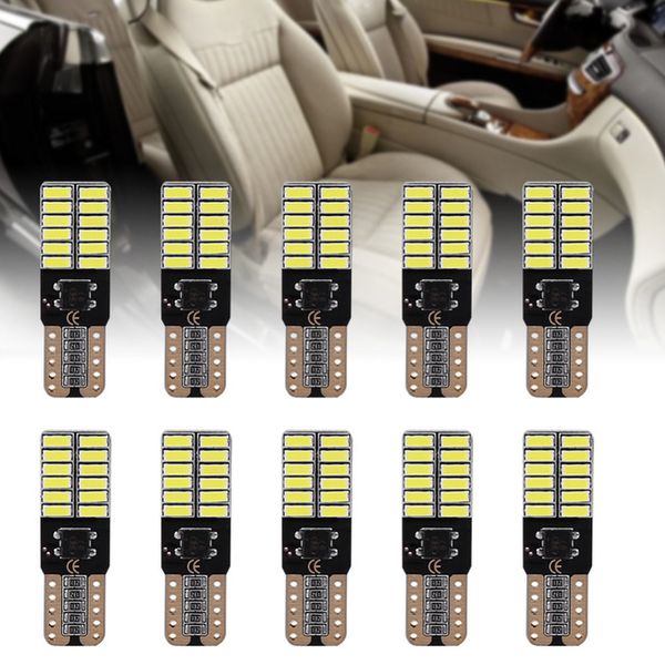 

car-styling 10pcs/set t10 194 w5w 24 smd 3014 led wedge car lamp bulbs white car-styling automobiles
