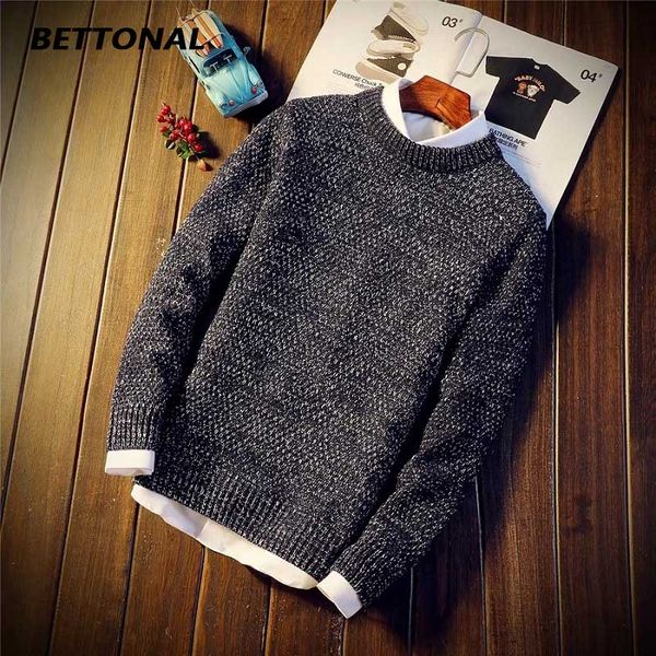 

2018 new autumn winter fashion brand clothes high-quality casual solid pullover pull o-neck cootton knitted full sweater men p25, White;black