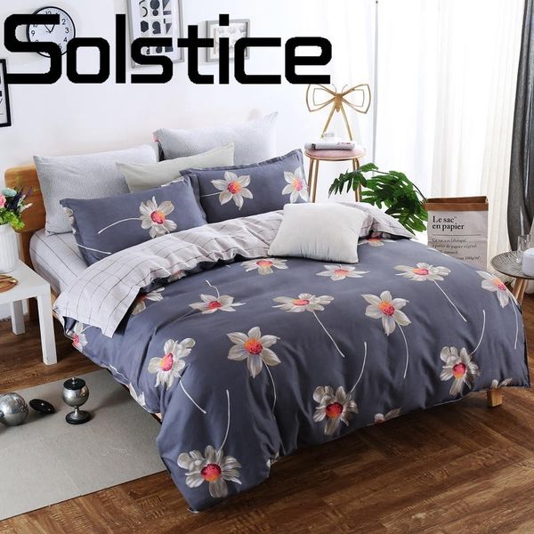 

solstice home thickened twill active sanding small fresh plant cashmere printed landscape bedding sheets quilt cover pillowcase