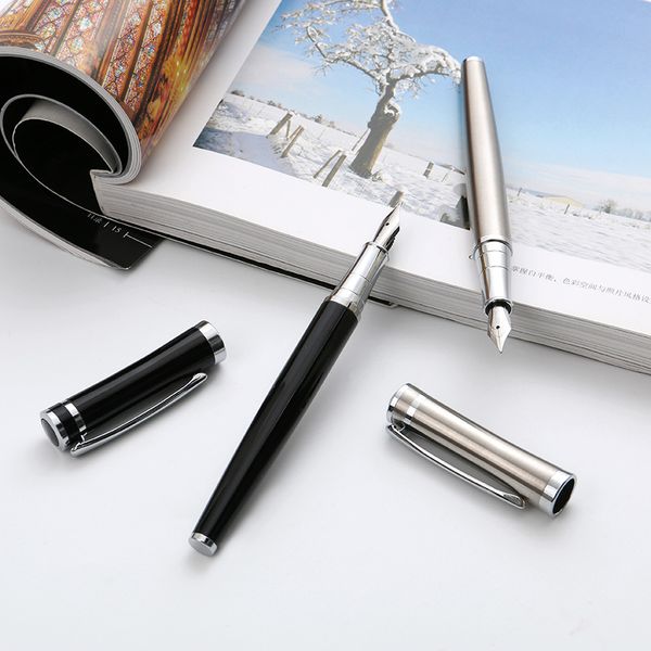 

1 pc pure stainless medium nib 0.5mm study business fountain pen gifts decor executive caneta