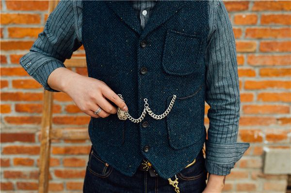 

2018 560g heavy wool mens 95% tweed woolen vest american retro vintage waistcoat winter warm gentleman sleeveless jacket s-2xl, Black;white