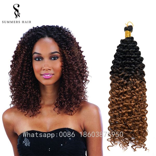 Lady Fashion 16inch Synthetic Water Wave Bohemian Freetress Hair Extensin Ombre Deep Twist Crochet Braids Hairstyle Uk 2019 From Summershair Gbp