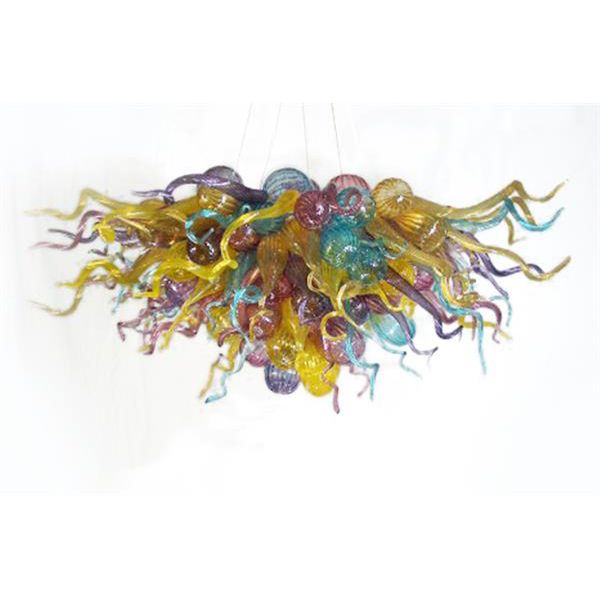 

Handmade blown gla chandelier mall ize elegant art decoration multi color led chandelier light fixture for living room