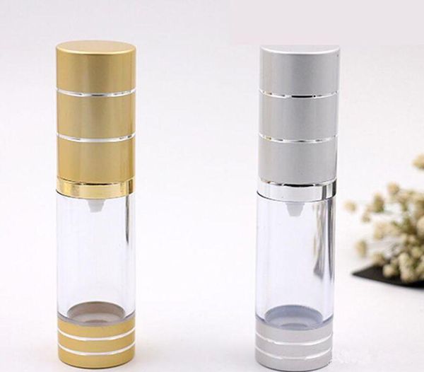 

new refillable empty bottle 15ml atomizer perfume bottle with sprayer 15ml airless pump vacuum emulsion pump bottle