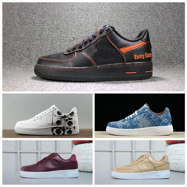 

2018 men women athletic field af1 vlone x ultra cla ic air 1 07 low kate hoe brand ca ual neaker black orange 36 45