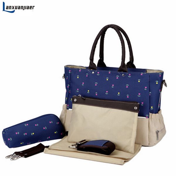 

mother bag baby diaper nappy bags maternity mummy bags fashion large capacity tote handbag messenger bag 5pcs set ing