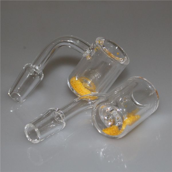 Räuchereimer Quarz Thermal Banger 10mm 14mm 18mm Doppelrohr Domeless Nagel Banger für Bohrinseln Glasbongs