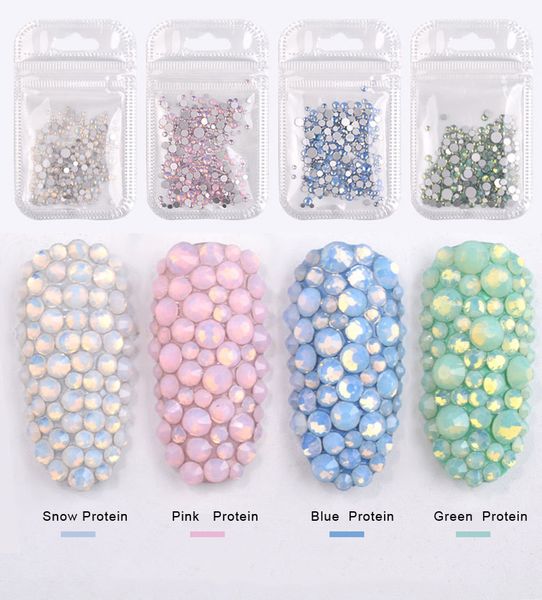 

1 bag new nail flat bottom drill a diamond snow protein glass crystal diamond color small zircon nail stickers, Silver;gold