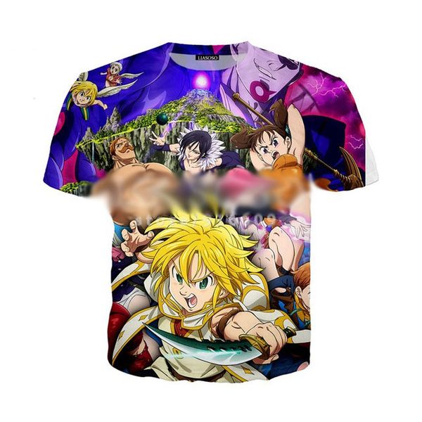

2018 новый аниме Nanatsu нет Taizai Семь Смертных Грехов 3D печати футболка / толстовка с ка