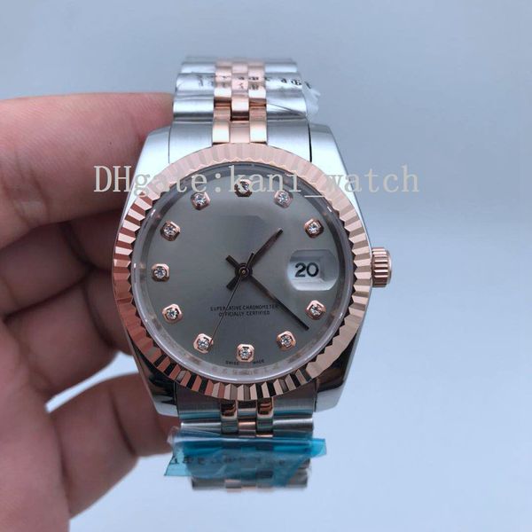 

Top brand Swiss quality AAA+ high quality automatic mechanical movement 36mm sapphire mirror enlarged date display gem dial