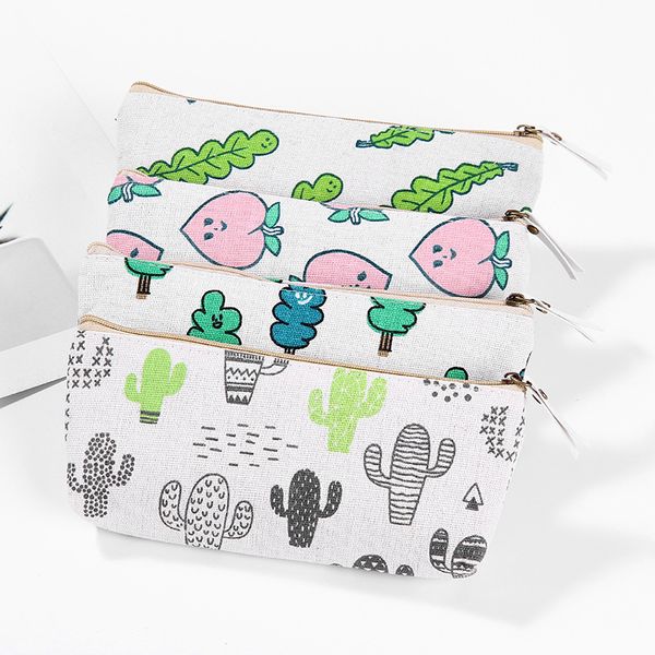 

cartoon pencil case kawaii pencil bag school supplies office bts stationery students gift cute plant peach box pencilcase