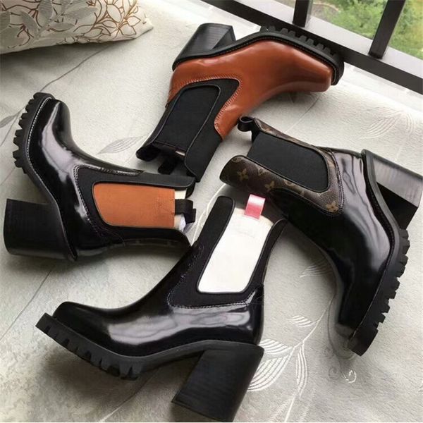 

2019 new brand fa hion luxury de igner women hoe high heel 2018 brand fa hion luxury de igner women boot, Black