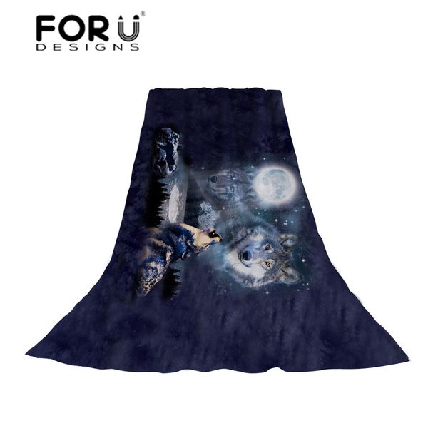 

forudesigns night wolf print women scarf ladies animal light and thin scarves females moon pattern beach towel for teen girls, Blue;gray