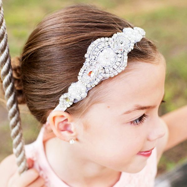 Nova 2020 Bonita Crianças Acessórios Meninas Cabelo Elastic Baby Girl Headband Big Band Crianças Flower Headband 10pcs H150