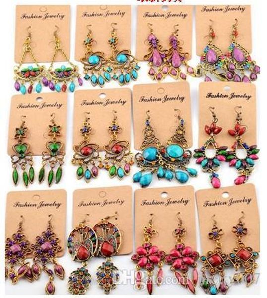 

jewelry womens earrings bohemian dangle earrings mixed lot vintage antique gold plated beading vintage chandelier earring, Silver