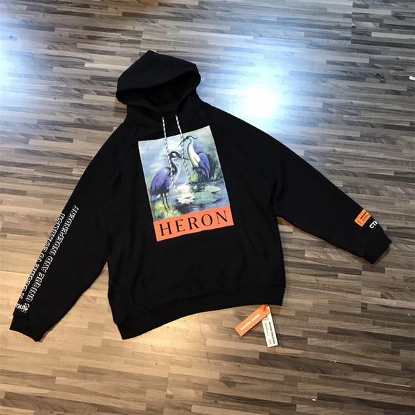 

Heron Preston Hoodie Men Women 1a:1 High Quality Heron Preston Sweatshirts Red-crowned Crane Fashion Men Heron Preston Hoodie