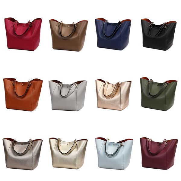 

handbag litchi pattern large capacity usa style women handbag fashion totes soft leather purse women bag