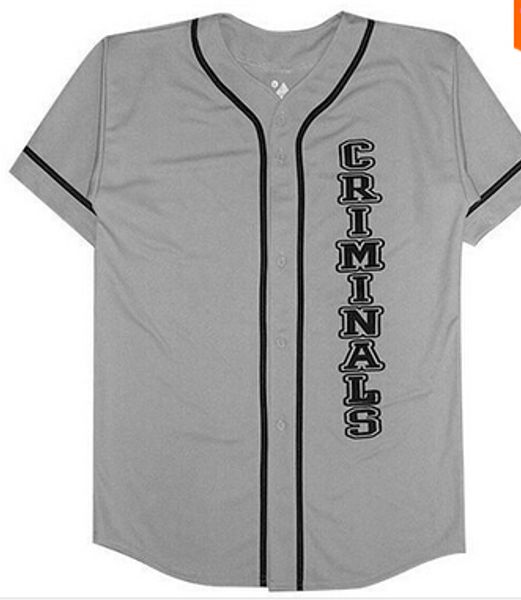 

Criminals Baseball Jersey United #25 Gray Vintage 100% Stitched Custom Baseball Jerseys Any Name & Number Free Shipping