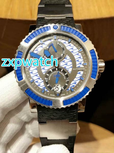 

rolax luxury new arrivals automatic watch stainless steel case glass back rubber strap water resistant men's wristwatch luxury watches, Slivery;black