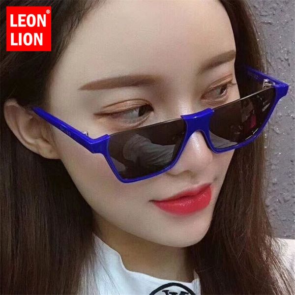 

leonlion 2018 vintage simple sunglasses women alloy mirror retro metal semi-rimless glasses lunette de soleil femme uv400, White;black