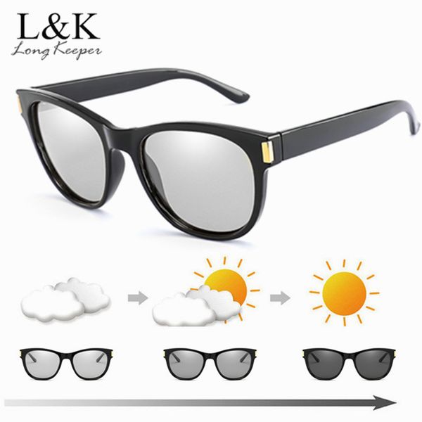 

2018 new brand sport pchromic polarized round women glasses eyewear sun glass retro fishing sunglasses men accessories, White;black