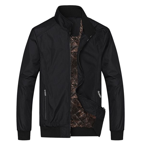 

men slim jacket coat gentleman style plus velvet loose coat jacket for men male cotton coat, Black;brown