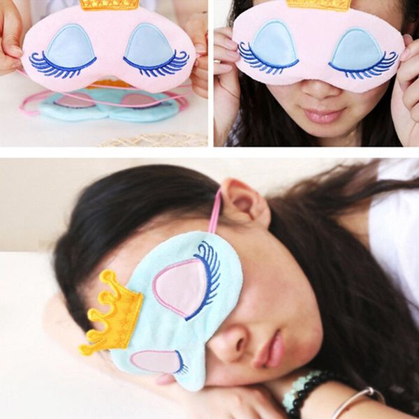 

Crown eye blinder winker leep ma k padded eye hade re t relax for leep eye cover travel cartoon long eyela he dda342