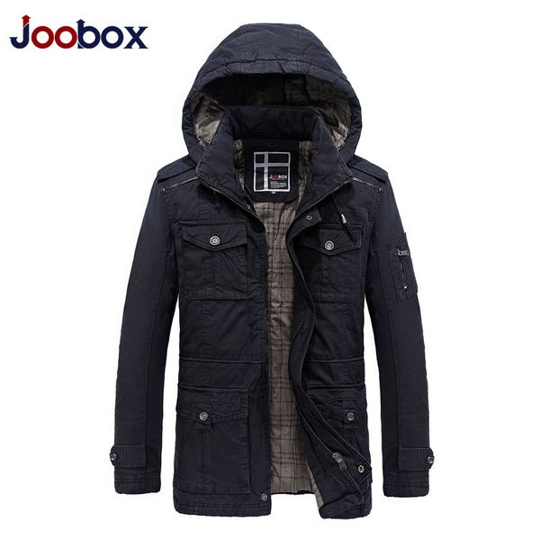 

2018 large size thicken warm outwear winter jacket men windproof hood men jacket warm parkas size m-2xl, Black