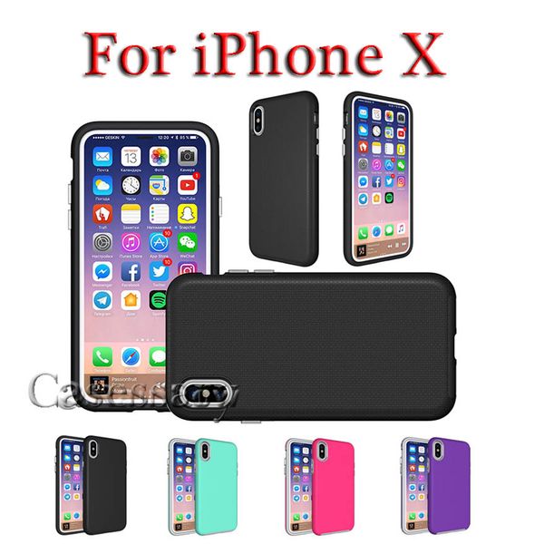 

изрезанные резиновые гибридные защитные аргументы за iphone x панцыря, iphone 8, 7, 6, примечание 8 samsung, s8, s7, s6, случаи защитника дв