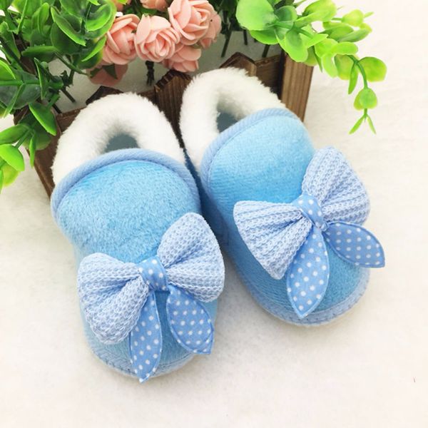 

cute newborn infant girls winter warm new bow snow shoes baby soft bottom walker crib boots newborns toddler booties