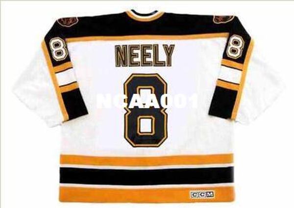

mens #8 cam neely boston bruins 1995 ccm vintage home hockey jersey or custom any name or number retro jersey, Black;red