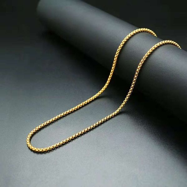 

75cm hip hop mens gold chains bead necklace luxury designer chain necklaces 18k gold plated cuban chains jewelry gifts ing, Silver
