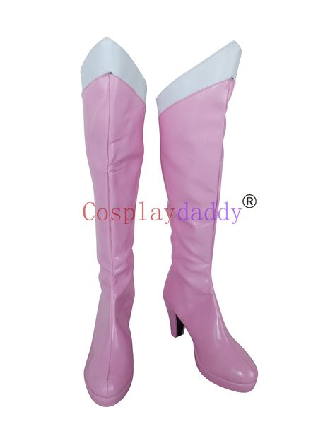 Sailor Moon Chibiusa Rosa Halloween Lungo Cosplay Scarpe Stivali H016
