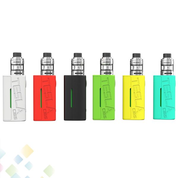 

Authentic 85W Tesla WYE TC Kit with H8 Mini Tank 2ml and WYE 85 Mod Fit 18650 Battery 6 Colors Ecig DHL Free