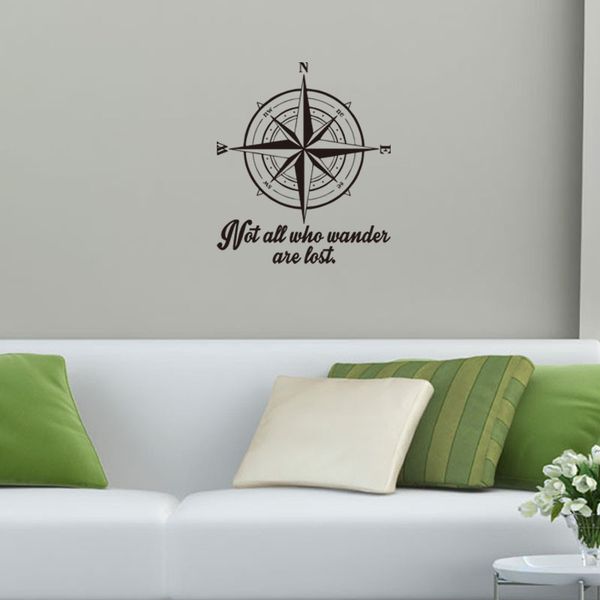 

wholesale new arrival bedroom compass nautical wall stickers removable home decors for wall decals ing