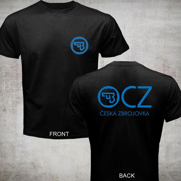 

2018 fashion new cz ceska zbrojovka czech firearms t shirt tee 2 sides tee shirt, White;black