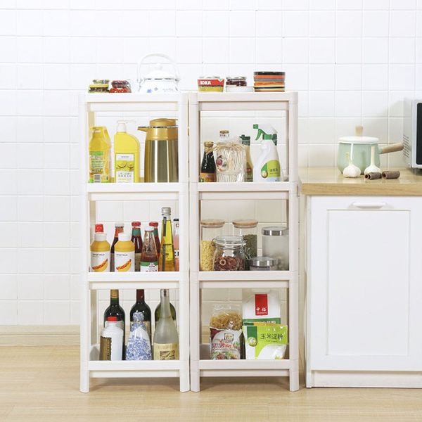

plastic multi-floors shelf finishing rack living room bedroom narrow seam shelf kitchen bathroom deskstorage rack