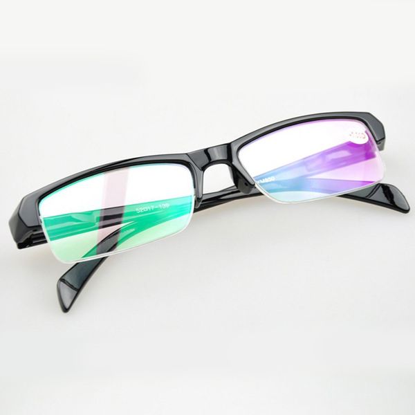 

mincl/ultra light square myopia glasses half frame fashion glasses for distance trend diopter graduation optical yxr, White;black