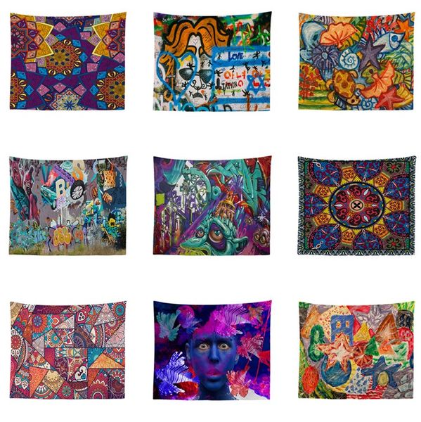 150 * 130CM 20 Styles Tapestry Wall Hanging Beach Picnic Throw Rug Blanket wall hanging Decor Indoor yoga Kids mat T2I345