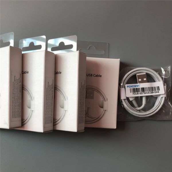 

100 foxconn genuine original e75 chip 1m 3ft od 3 0mm data data ync u b charger cable for iphone x 7 6 6 8 plu 5 5c e with retail box