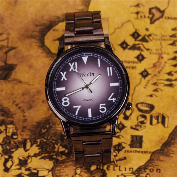

fashion brand man lady lover clock outdoor watch luxury full black stainless steel sports quartz student wristwatches, Slivery;brown